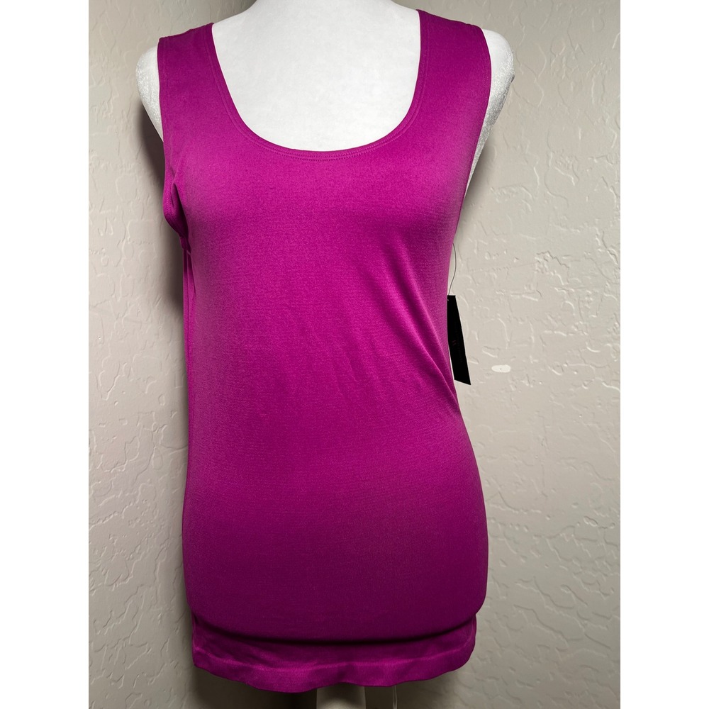 Worthington Suitable Seamless Tank Top Magenta Purple Scoop Neck L/XL NEW - Picture 2 of 5